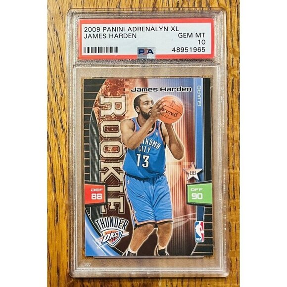 2009 Panini Adrenalyn XL James Harden Rookie PSA 10 Gem Mint RC - Picture 1 of 2